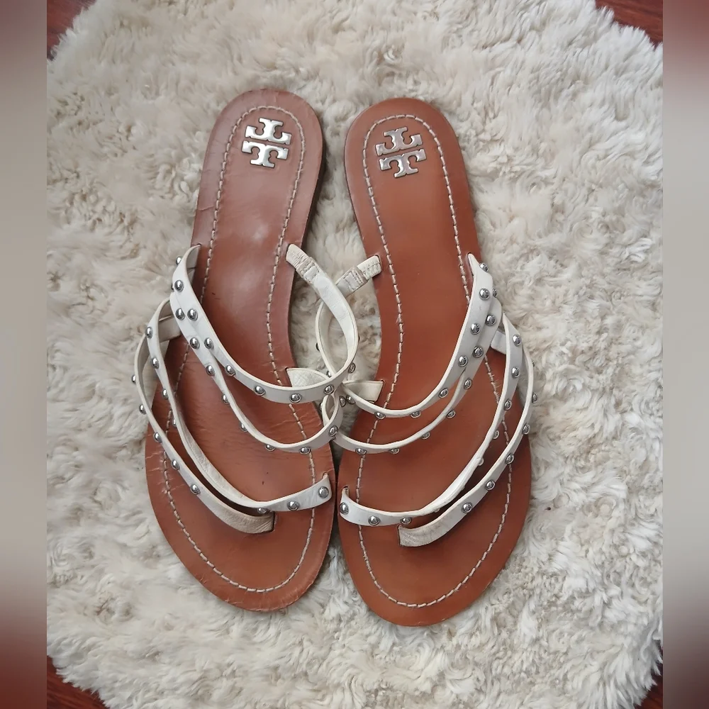 💎 Tory Burch Women's Sandals PATOS STUDS STRAPPY SANDAL